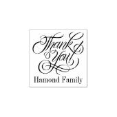 シンプルエレガントThank You Script ラバースタンプ (インプリント)