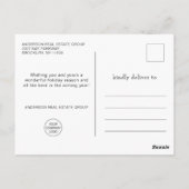 シンプルエレガントTree Christmas Company Greeting ポストカード (裏面)