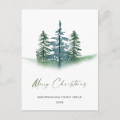 シンプルエレガントTree Christmas Company Greeting ポストカード (正面)