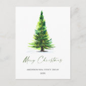 シンプルエレガントTree Christmas Company Greeting ポストカード (正面)