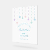 シンプルエレガントTwinkle Little Stars Baby Shower アクリルサイン (傾斜)