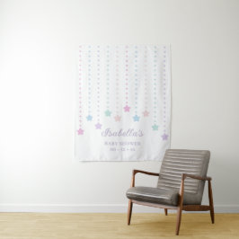 シンプルエレガントTwinkle Little Stars Baby Shower タペストリー