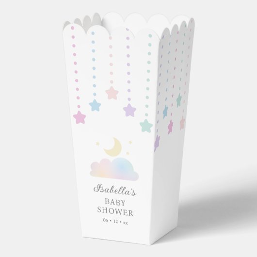 シンプルエレガントTwinkle Little Stars Baby Shower フェイバーボックス (正面)
