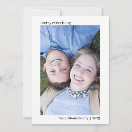 シンプルエレガントVertical Christmas Photo Card シーズンカード