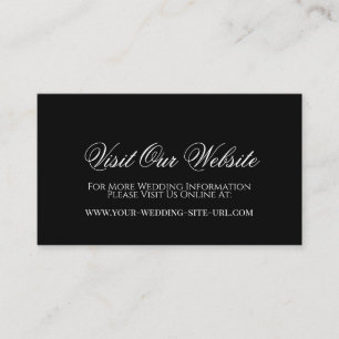シンプルエレガントVisit Our Website Black 結婚's エンクロージャーカード