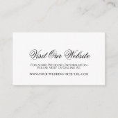 シンプルエレガントWebサイ結婚ト エンクロージャーカード (正面)