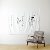 シンプルエレガントWelcome Script結婚の背景 タペストリー (インサイチュ(横))