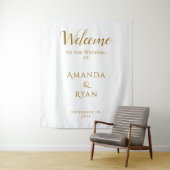 シンプルエレガントWelcome Script結婚の背景 タペストリー (インサイチュ)