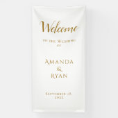 シンプルエレガントWelcome Script結婚の 横断幕 (縦)