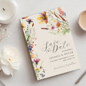 シンプルエレガントWildflower春サマー結婚ズ セーブザデート