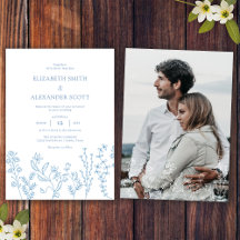 シンプルエレガントWildflower Periwinkleの結婚写真