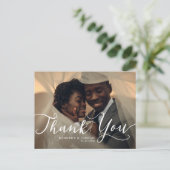 シンプルエレガン結婚スの写真ありがとうポストカード 案内ポストカード (スタンド正面)