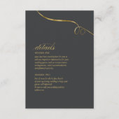 シンプルエレガ結婚ンス詳細木炭ID1022 エンクロージャーカード (正面)