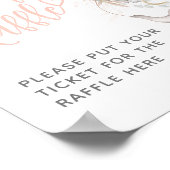 シンプルエレファント&バルーンガールベビーシャワーオムツ ポスター (角)