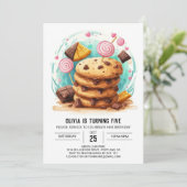 シンプルエンチャントガーリーCookie誕生日 招待状 (スタンド正面)