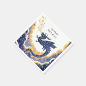 シンプルエンチャントドラゴン誕生日 スタンダードカクテルナプキン (角)