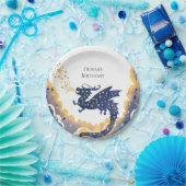 シンプルエンチャントドラゴン誕生日 ペーパープレート (パーティー)