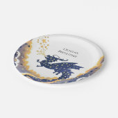 シンプルエンチャントドラゴン誕生日 ペーパープレート (アングル)