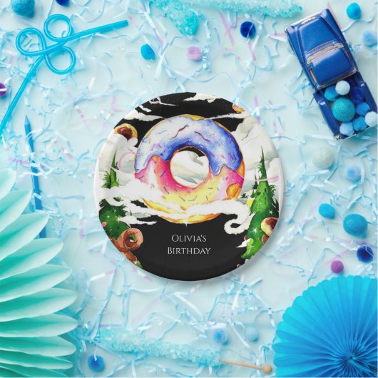 シンプルエンチャント誕生日 ペーパープレート (パーティー)