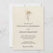 シンプルエーデルワイスフローラ結婚式招待状 招待状 (正面)