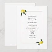 シンプルオイルペイントレモン招待状 招待状 (正面/裏面)