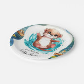シンプルオッター赤ちゃんシャワー ペーパープレート (アングル)