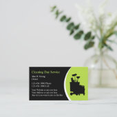 シンプルオフィス清掃および清掃員 名刺 (スタンド正面)