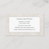 シンプルオフホワエレガントイトスタンダード、3.5インチx 2.0インチ 名刺 (裏面)