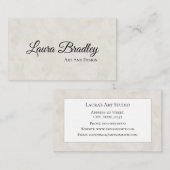 シンプルオフホワエレガントイトスタンダード、3.5インチx 2.0インチ 名刺 (正面/裏面)