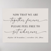 シンプルオフ結婚ホワイト式 ポスター (正面)