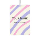 シンプルオミニマルレストライプンジの水色の名前 カーエアーフレッシュナー (裏面)