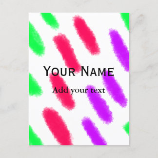 シンプルオミニマルレストライプンジの水色の名前 ポストカード