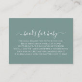 シンプルオモダンベビーセージ緑ベビーシャワー エンクロージャーカード (裏面)