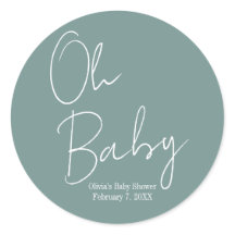 シンプルオモダンベビーセージ緑ベビーシャワー