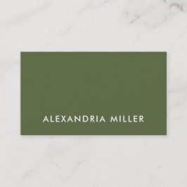シンプルオリーブエレガントグリーン 名刺