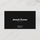 シンプルオレンジとブラックパーティー顔絵画ズ 名刺 (裏面)