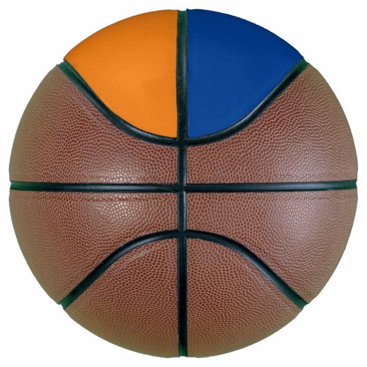 シンプルオレンジと青の名前番号引用文 バスケットボール (右)