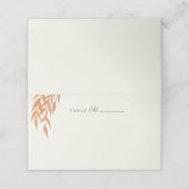 シンプルオレンジブランチ秋結婚の プレイスカード (外部開封)