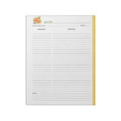 シンプルオレンジ料理レシピ ノートパッド (回転)