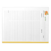 シンプルオレンジ料理レシピ ノートパッド (正面)