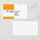 シンプルオレンジ白 名刺 (正面/裏面)