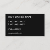 シンプルオレンジ色のフェカスタムードのモノグラムカード 名刺 (裏面)