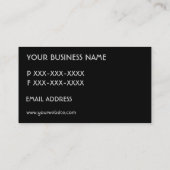 シンプルオレンジ色のフェカスタムードのモノグラムカード 名刺 (裏面)