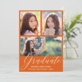 シンプルオレンジ院撮影コラージホワイトスクリプト 案内状 (スタンド正面)