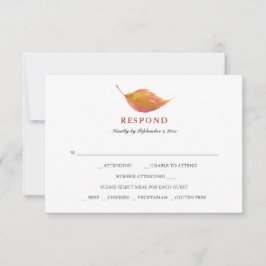 シンプルオレンジ食事選択 RSVP