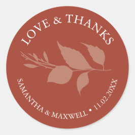 シンプルオレン離れジ結婚式用シール ラウンドシール