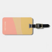 シンプルオーガニックシェイプスシャーベットパスパーソナライズされたテル ラゲッジタグ (正面横)