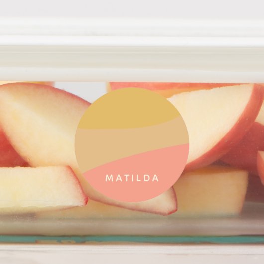 シンプルオーガニックシェイプズシャーベットパステルパーソナライズされた ラベル (貼付)