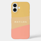 シンプルオーガニックシェイプズシャーベットパステルパーソナライズされた Case-Mate iPhoneケース (裏面)