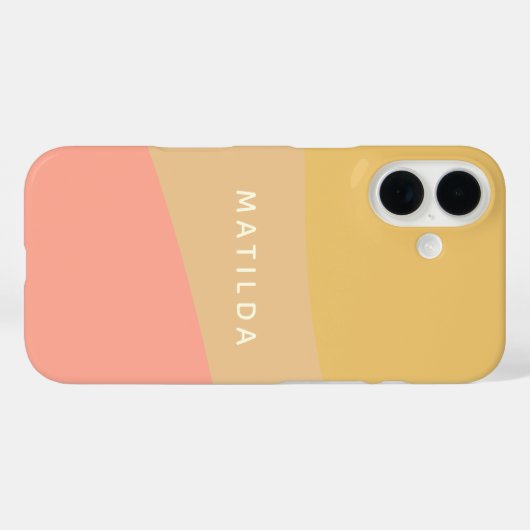 シンプルオーガニックシェイプズシャーベットパステルパーソナライズされた Case-Mate iPhoneケース (裏面 (横))